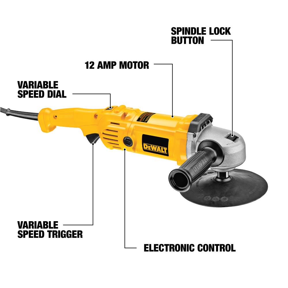 DEWALT 9-in Variable Speed Corded Polisher