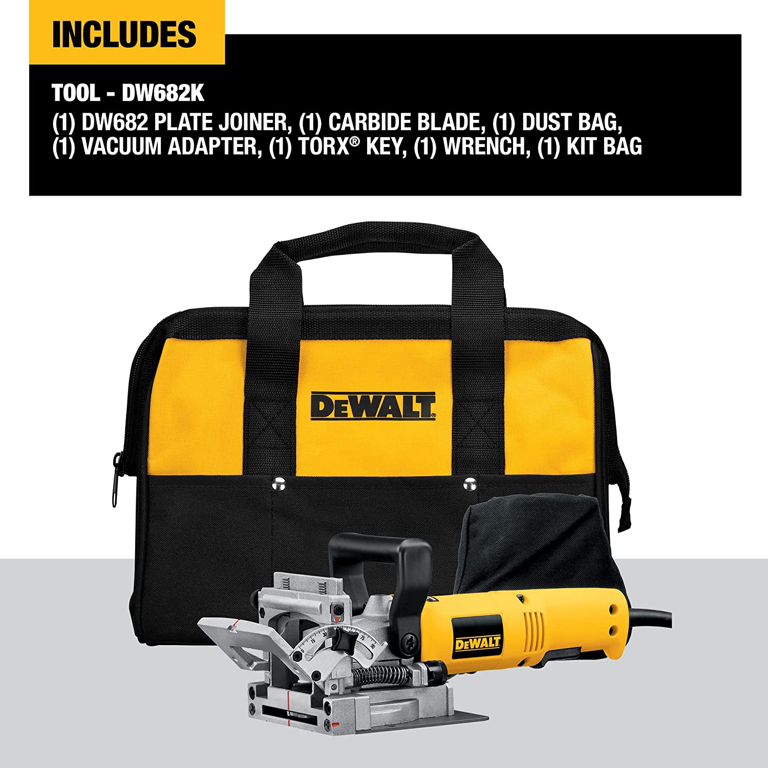 DEWALT DW682K Assembleuse à lamelles 6,5 Ampères