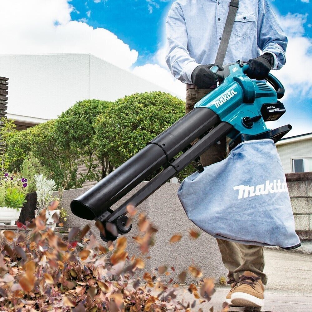 MAKITA DUB187Z 18v LXT Souffleur de feuilles sans fil avec accessoire aspirateur et sac Argent