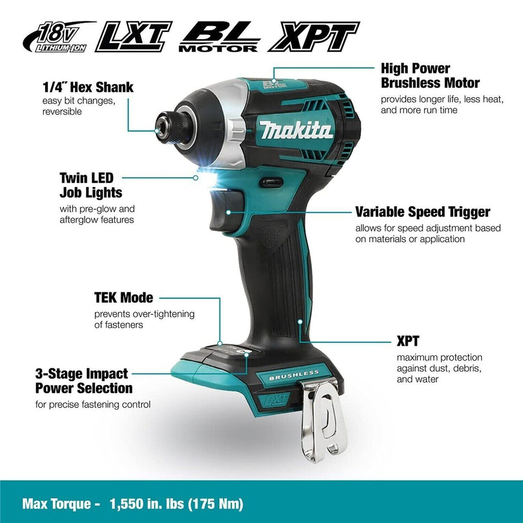 Visseuse à chocs sans fil Makita DTD154Z 18V corps seul