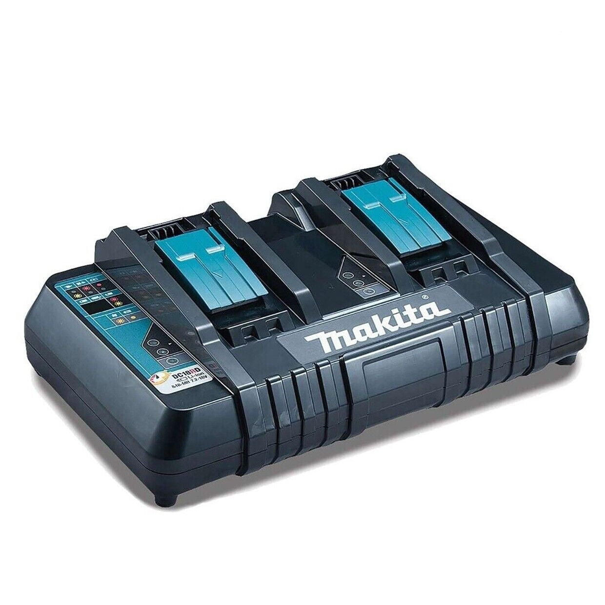 Chargeur double Makita 18v rapide DC18RD double port Lithium-Ion LXT Or