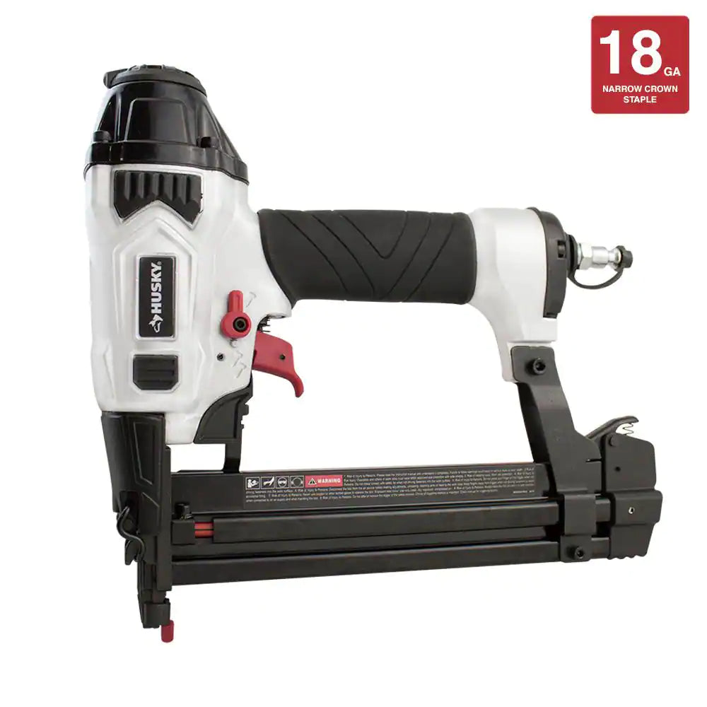 Husky DPFBC940 Pneumatic 4-in-1 18-Gauge 1-5/8 in. Mini Flooring Nailer and Stapler