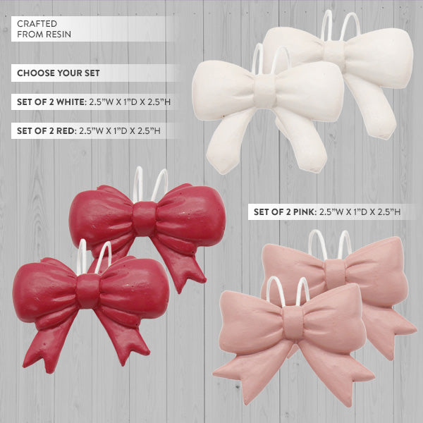 Coquette Bow Pot Hangers, Set of Two, Choose Your Color