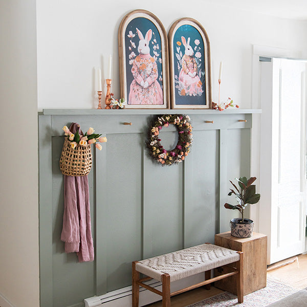 Double-Sided Vintage Bunny Arch Prints Set of 2 | Switch-a-Print Series