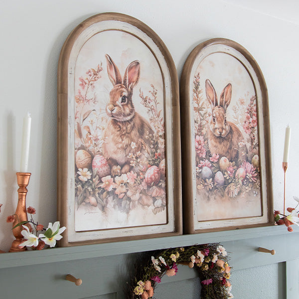 Double-Sided Vintage Bunny Arch Prints Set of 2 | Switch-a-Print Series