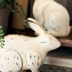 Weathered Cream Bunny Figurines, Set of 2 | Indoor/Outdoor