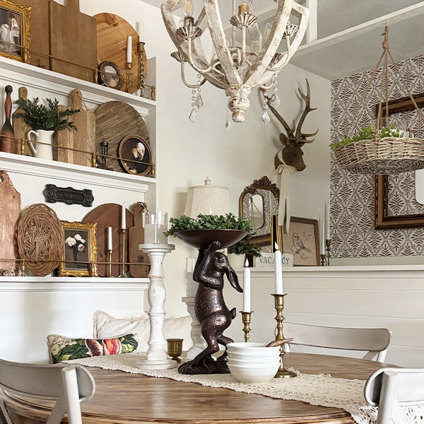 Bronze Standing Bunny Bowl | Brilliant Centerpiece Collection