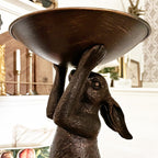 Bronze Standing Bunny Bowl | Brilliant Centerpiece Collection