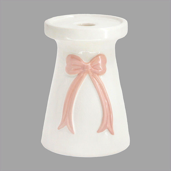 Pink Bow Taper Candle Riser, Choose Your Size
