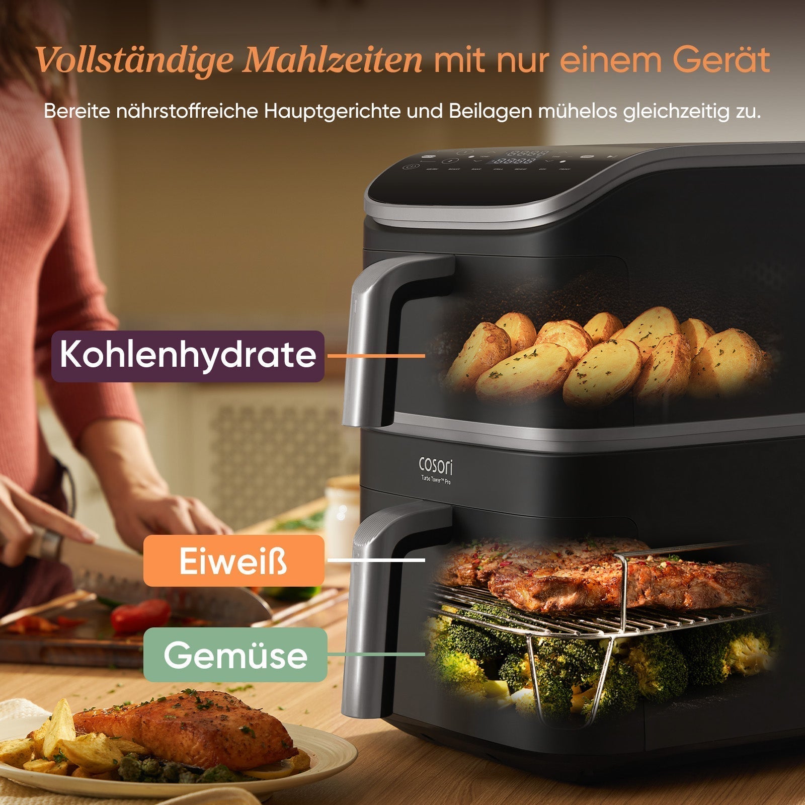 Friteuse à air chaud COSORI Turbo Tower™ 10,8 litres Pro