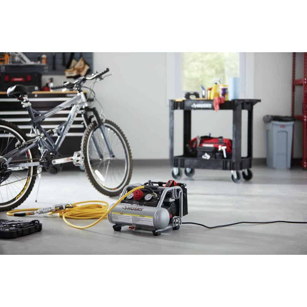 Husky 3300113 1 Gal. Portable Electric-Powered Silent Air Compressor