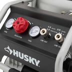Husky 3320445 4.5 Gal. Portable Silent Air Compressor – Electric-Powered
