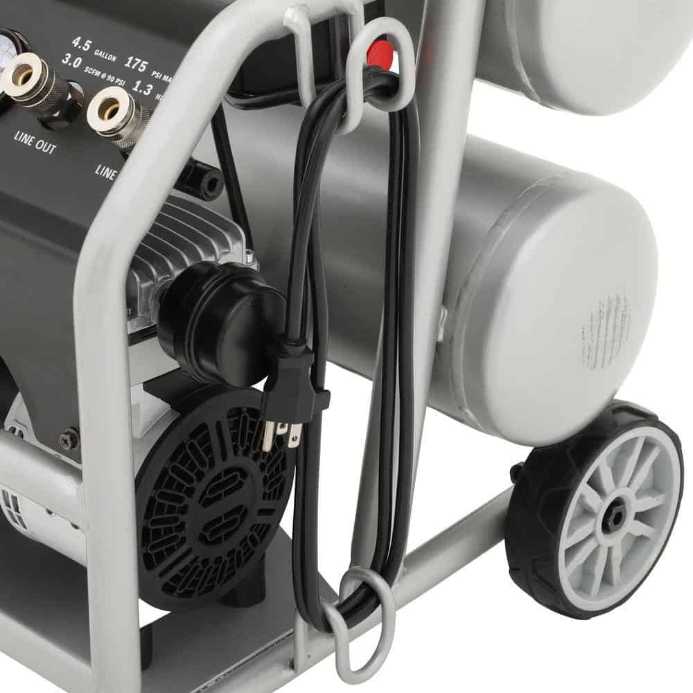 Husky 3320445 4.5 Gal. Portable Silent Air Compressor – Electric-Powered