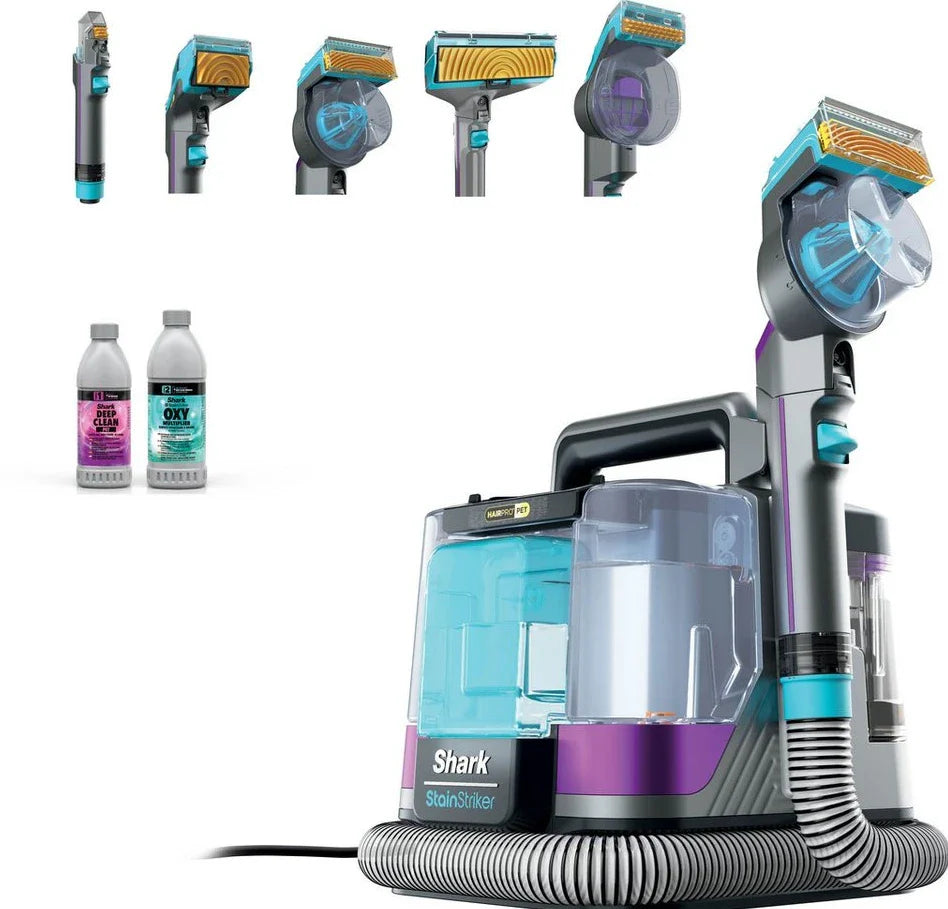 Nettoyeur de taches Shark StainStriker HairPro PX250EUT, 450W, réservoir humide 1,2L