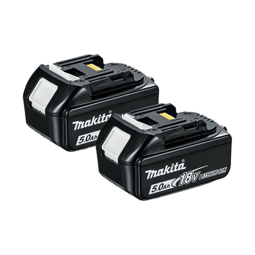 2 x Batterie Makita 18V 5,0Ah BL1850B Star Li-ion Argent
