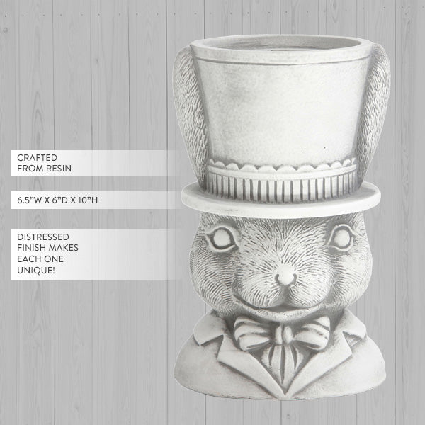 Dapper Bunny with Top Hat Planter
