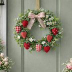 Fabric Strawberry Ornaments, Set of 4 | Farmhouse Spring Decor