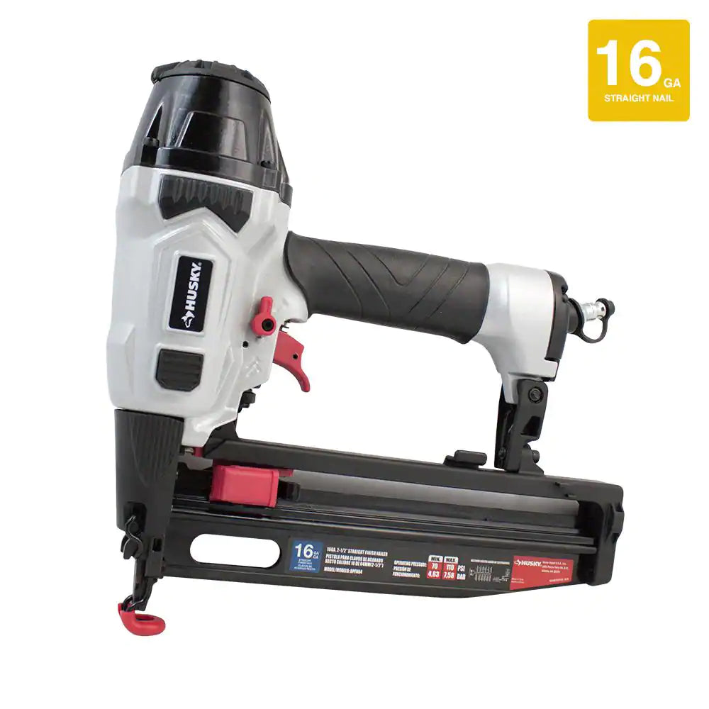 Husky DPFBC940 Pneumatic 4-in-1 18-Gauge 1-5/8 in. Mini Flooring Nailer and Stapler